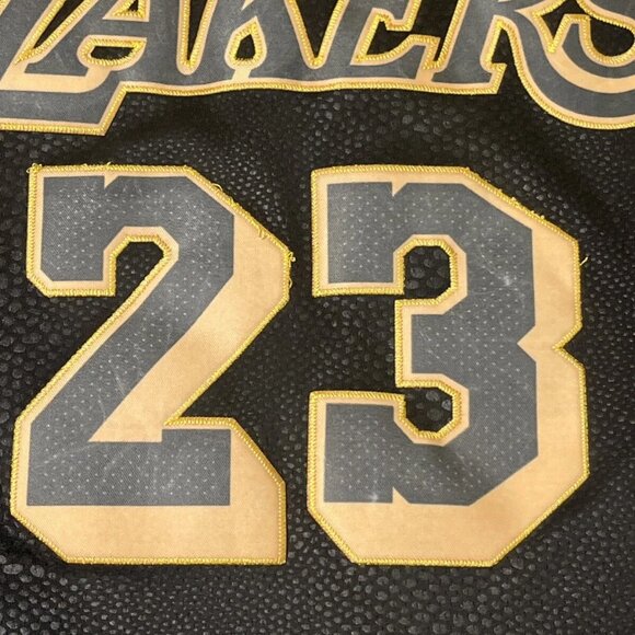 LA Lakers LeBron James #23 Nike Wish NBA Swingman Jersey Size 56 Black Stitched - Picture 8 of 16